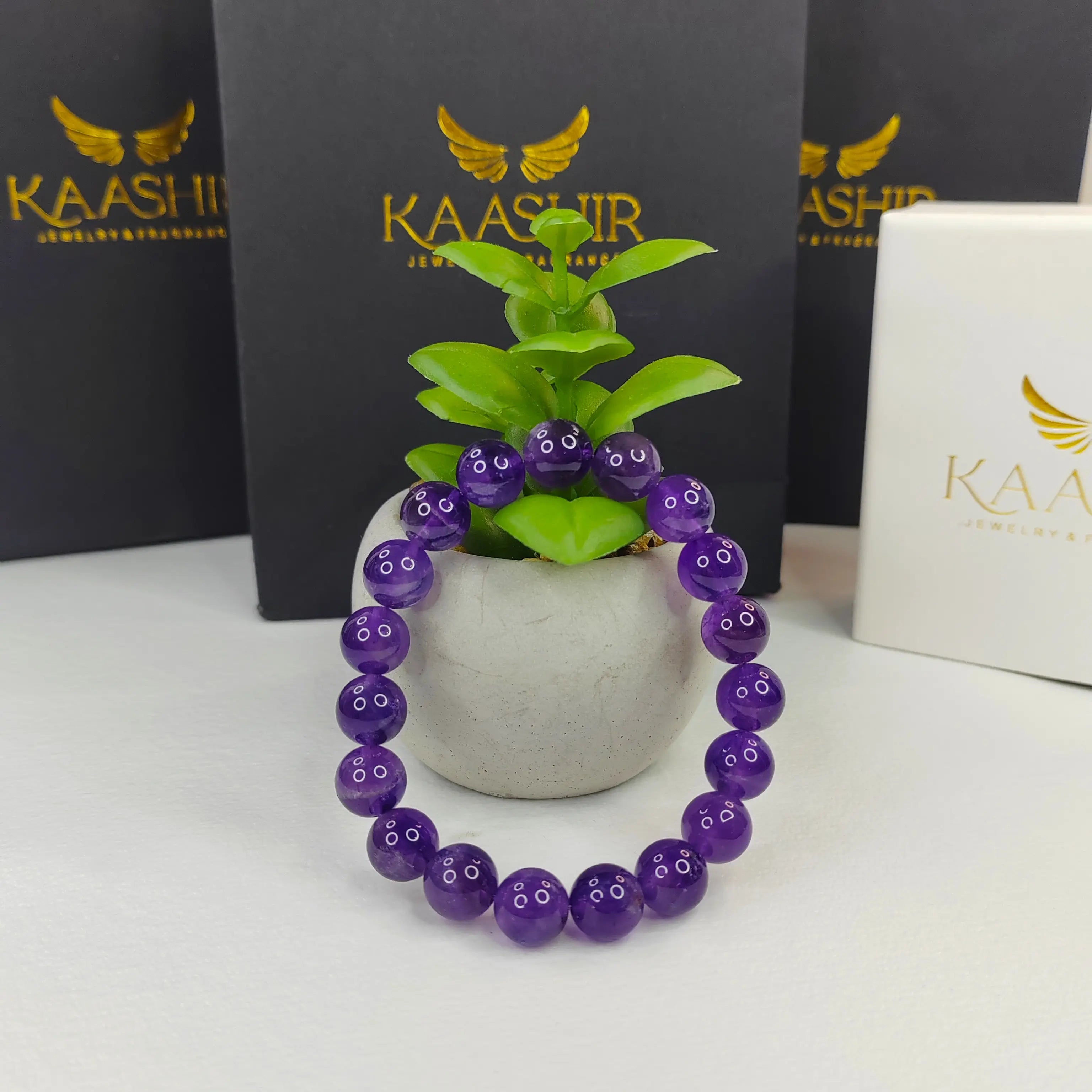 Amethyst Handmade Healing Bracelet – Calm, Protection & Balance.