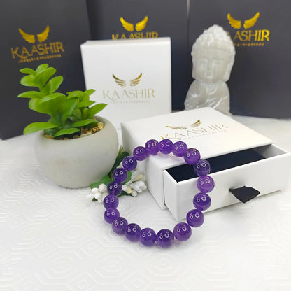 Amethyst Bracelet – Handmade Purple Beaded stone Jewelry for Men&Women - Kaashir Jewelry & Fragrance