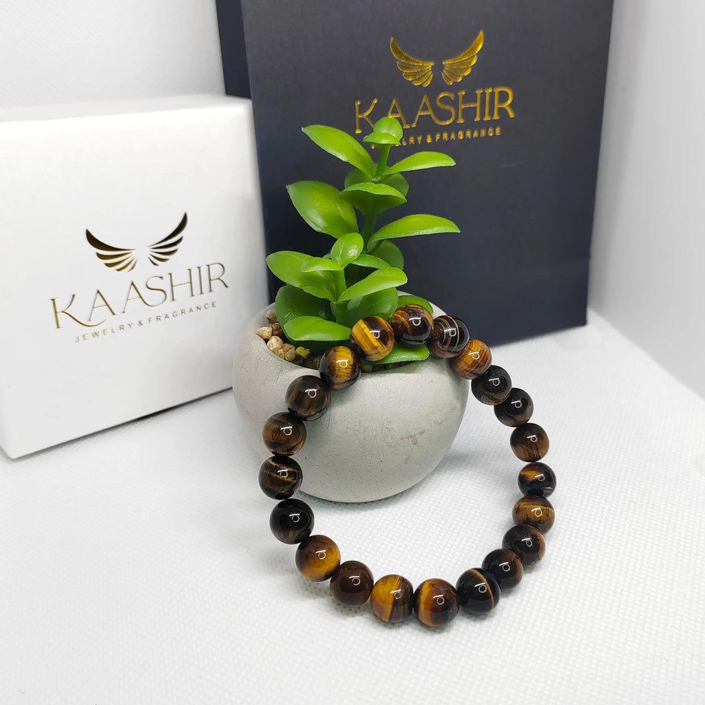 Yellow Tiger's Eye Energy Bracelet – Unisex Handmade Crystal | Kaashir