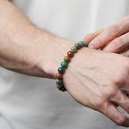 agate bracelet for men natural indian stone grounding protection