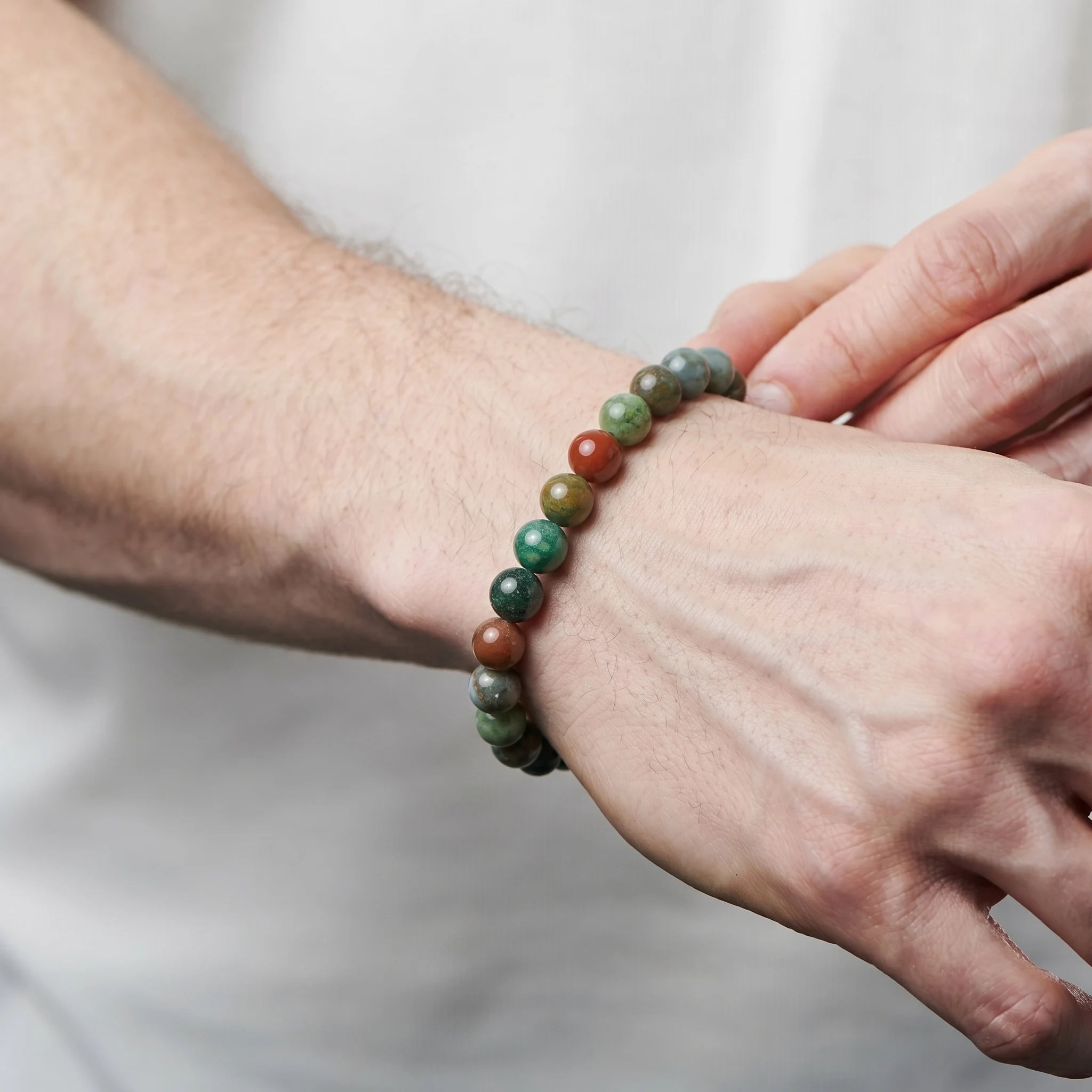 agate bracelet for men natural indian stone grounding protection