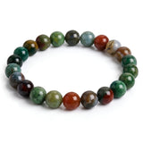 Indian Agate Bracelet — Beaded Gemstone Balance & Stability