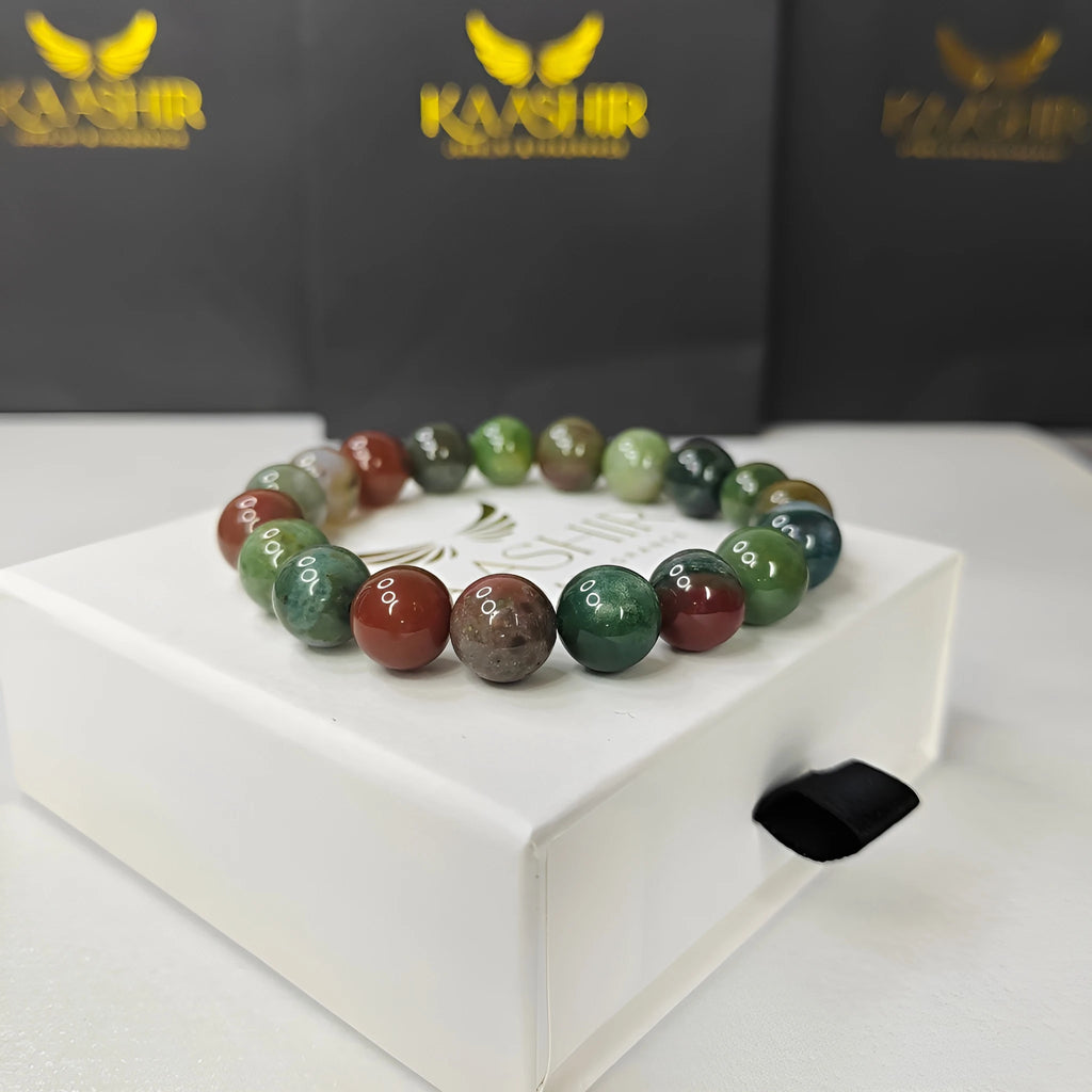 Indian Agate Energy Bracelet – Unisex Handmade Crystal | Kaashir
