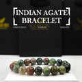 Bracelet en agate indienne Kaashir – Bijou unisexe fait main en perles de pierre
