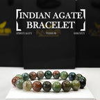 Bracelet en agate indienne Kaashir – Bijou unisexe fait main en perles de pierre