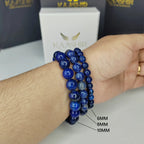 Bracelet Kaashir en lapis-lazuli – Bijou unisexe fait main en perles de pierre 