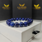 Bracelet Kaashir en lapis-lazuli – Bijou unisexe fait main en perles de pierre 