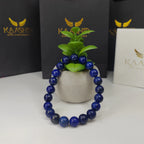 Bracelet Kaashir en lapis-lazuli – Bijou unisexe fait main en perles de pierre 