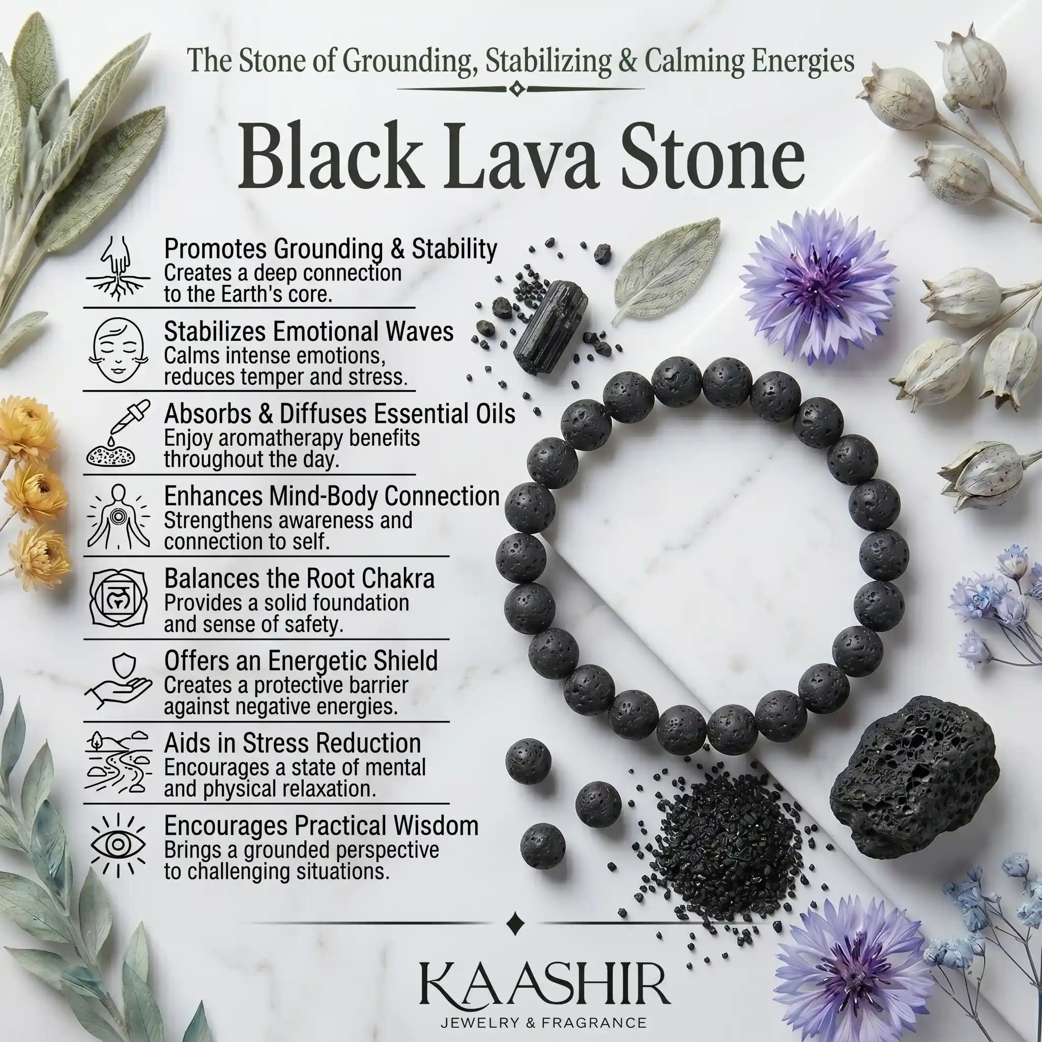 lava stone bracelet benefits meaning grounding strength root chakra