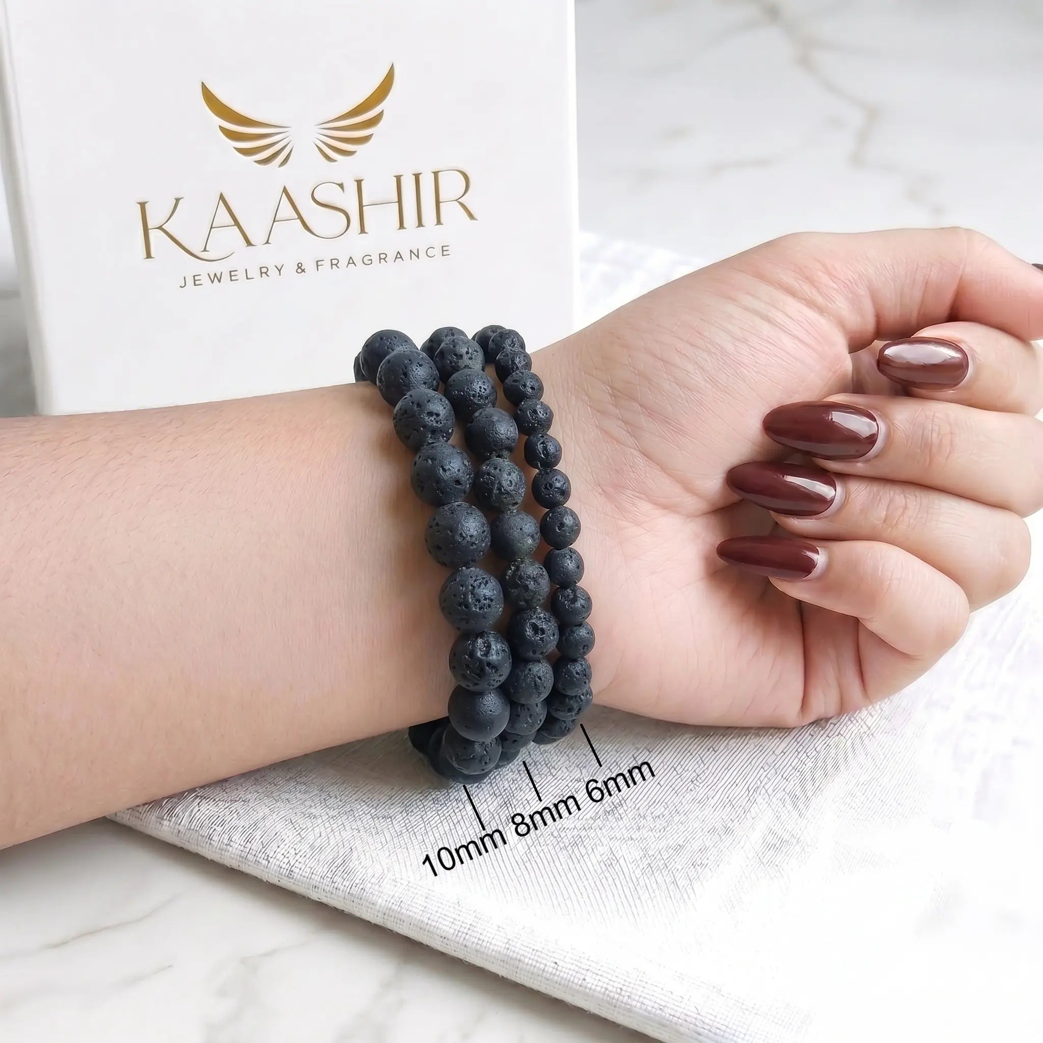 handmade lava stone bracelet ethically sourced natural volcanic basalt