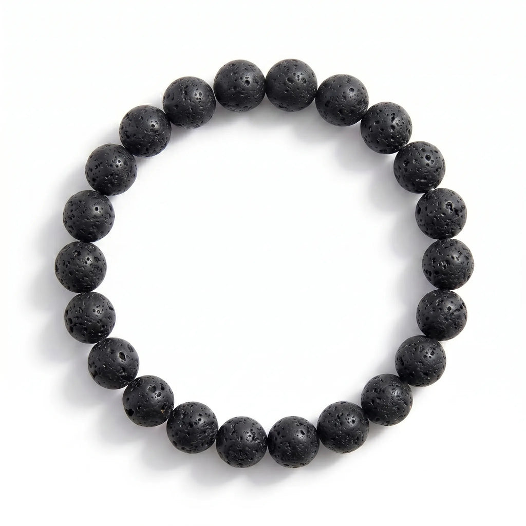 lava stone bracelet natural volcanic basalt gemstone handmade kaashir