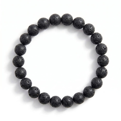 lava stone bracelet natural volcanic basalt gemstone handmade kaashir