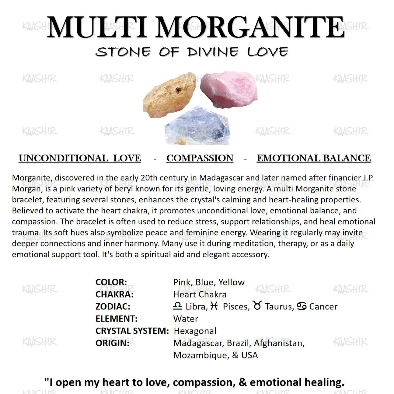 morganite bracelet benefits meaning love compassion heart chakra