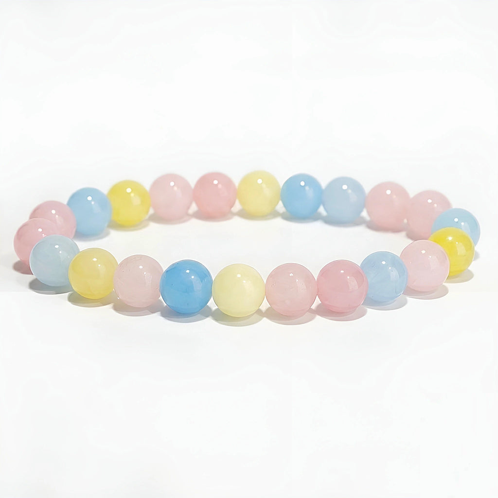 morganite bracelet natural pink gemstone handmade kaashir