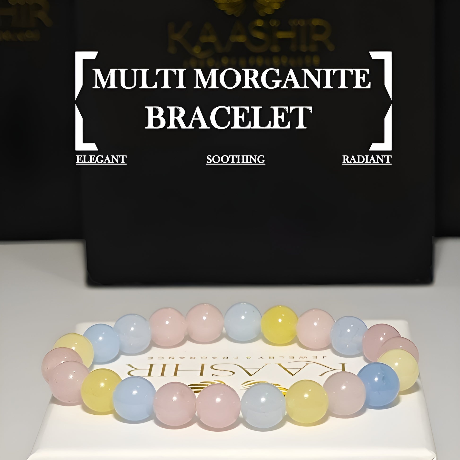 Multi Morganite Crystal Bracelet - Handmade Jewelry for Unisex | Kaashir