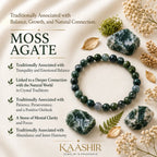 Moss Agate bracelet meaning balance growth and natural connection Kaashir