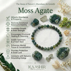 moss agate bracelet benefits meaning growth abundance heart chakra