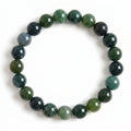 moss agate bracelet natural green gemstone handmade kaashir