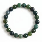 moss agate bracelet natural green gemstone handmade kaashir