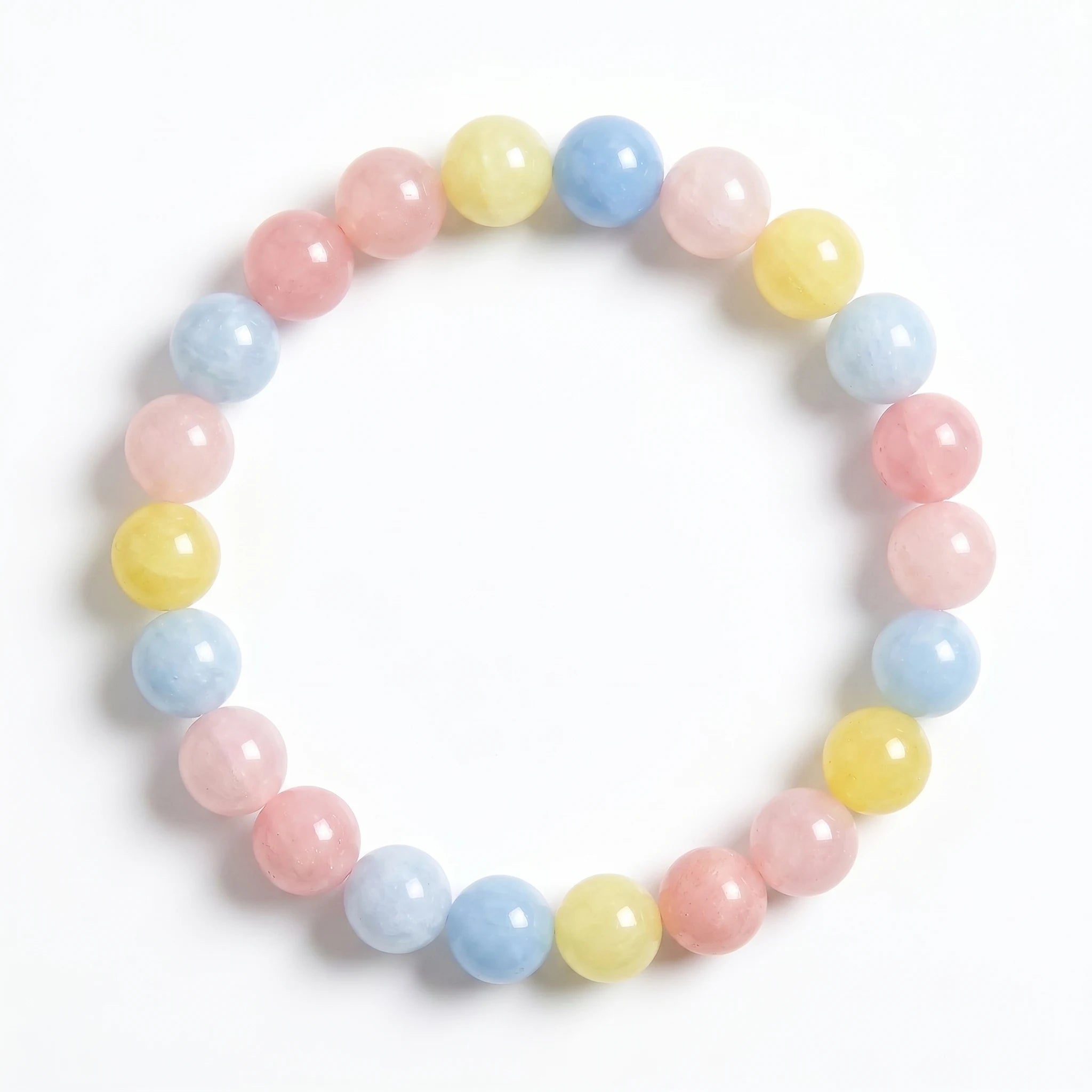 multi-morganite bracelet natural pink, Blue, Yellow gemstone handmade kaashir