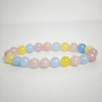 Multi Morganite bracelet with natural pink gemstone beads, elegant and feminine jewelry for women