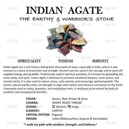 Kaashir Indian Agate Bracelet – Handmade Beaded Stone Jewelry Unisex