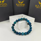 Bracelet en apatite bleue Kaashir – Bijou unisexe en perles de pierre fait main