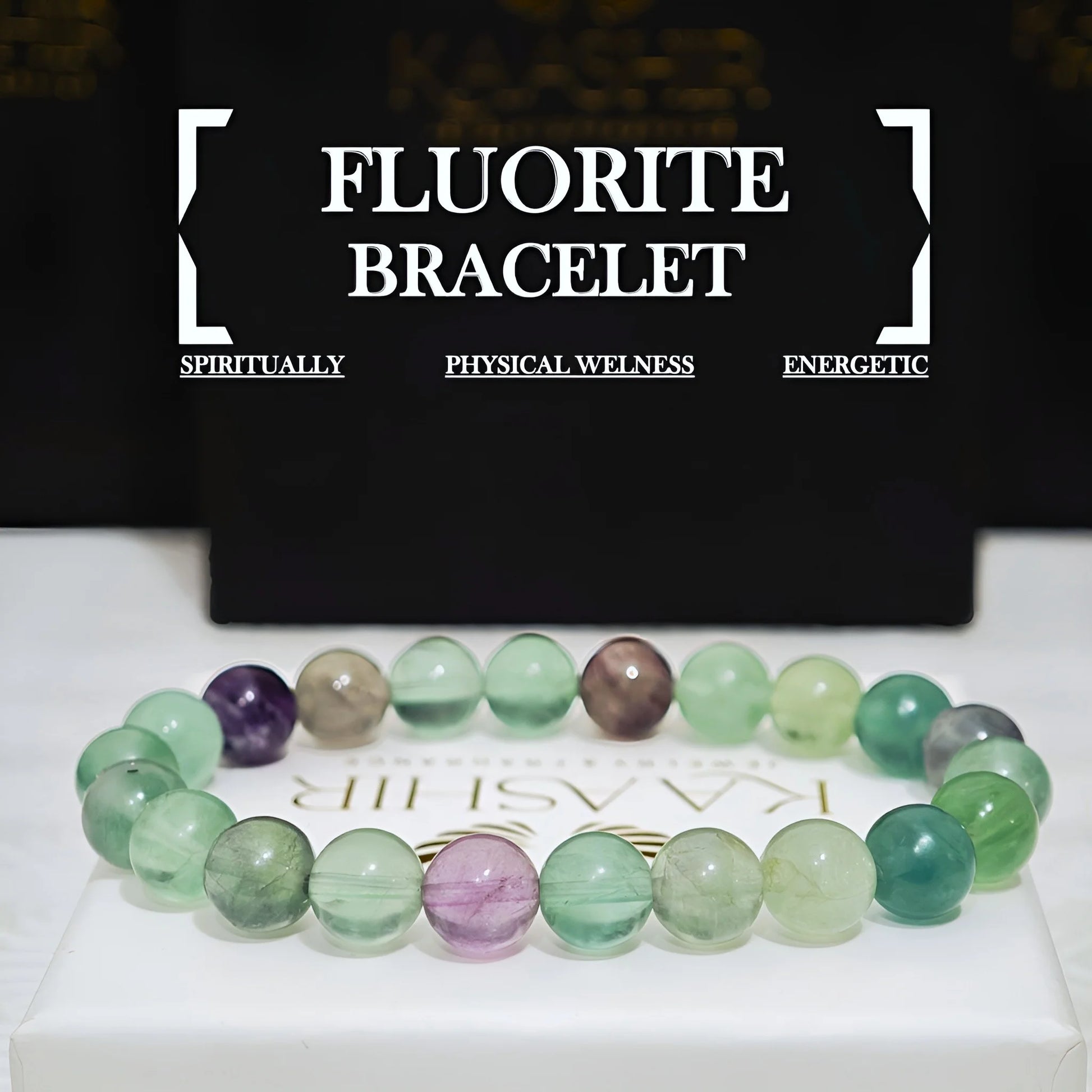 Fluorite Energy Bracelet – Unisex Handmade Crystal Jewelry | Kaashir