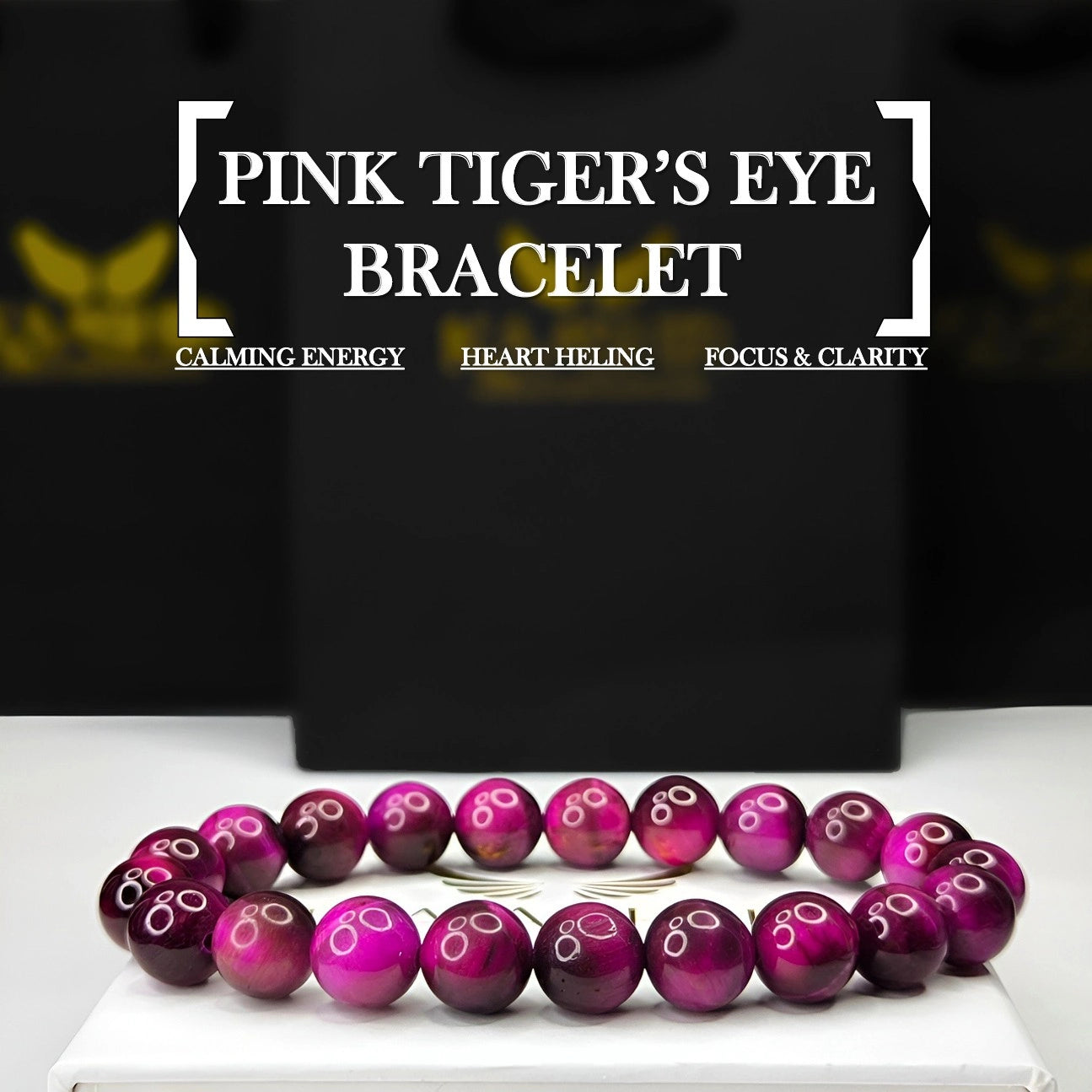 Pink Tiger Eye Stone Bracelet – Unisex Healing Crystals | Kaashir