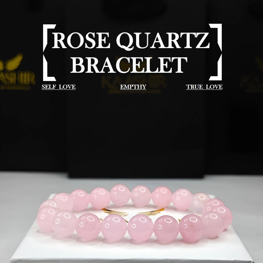 Rose Quartz Love Bracelet – Handmade Unisex Crystal | Kaashir