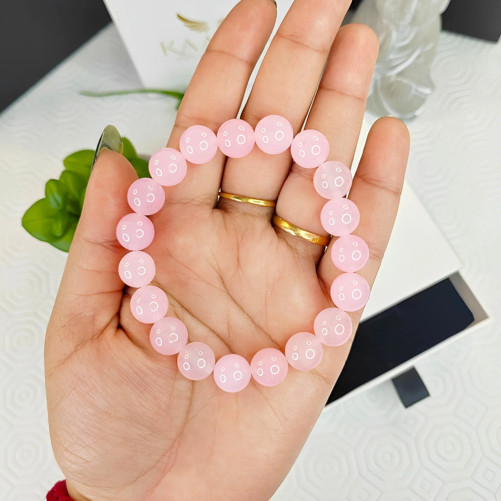 Rose Quartz Love Bracelet – Handmade Unisex Crystal | Kaashir