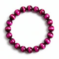 pink tiger eye bracelet natural gemstone handmade kaashir