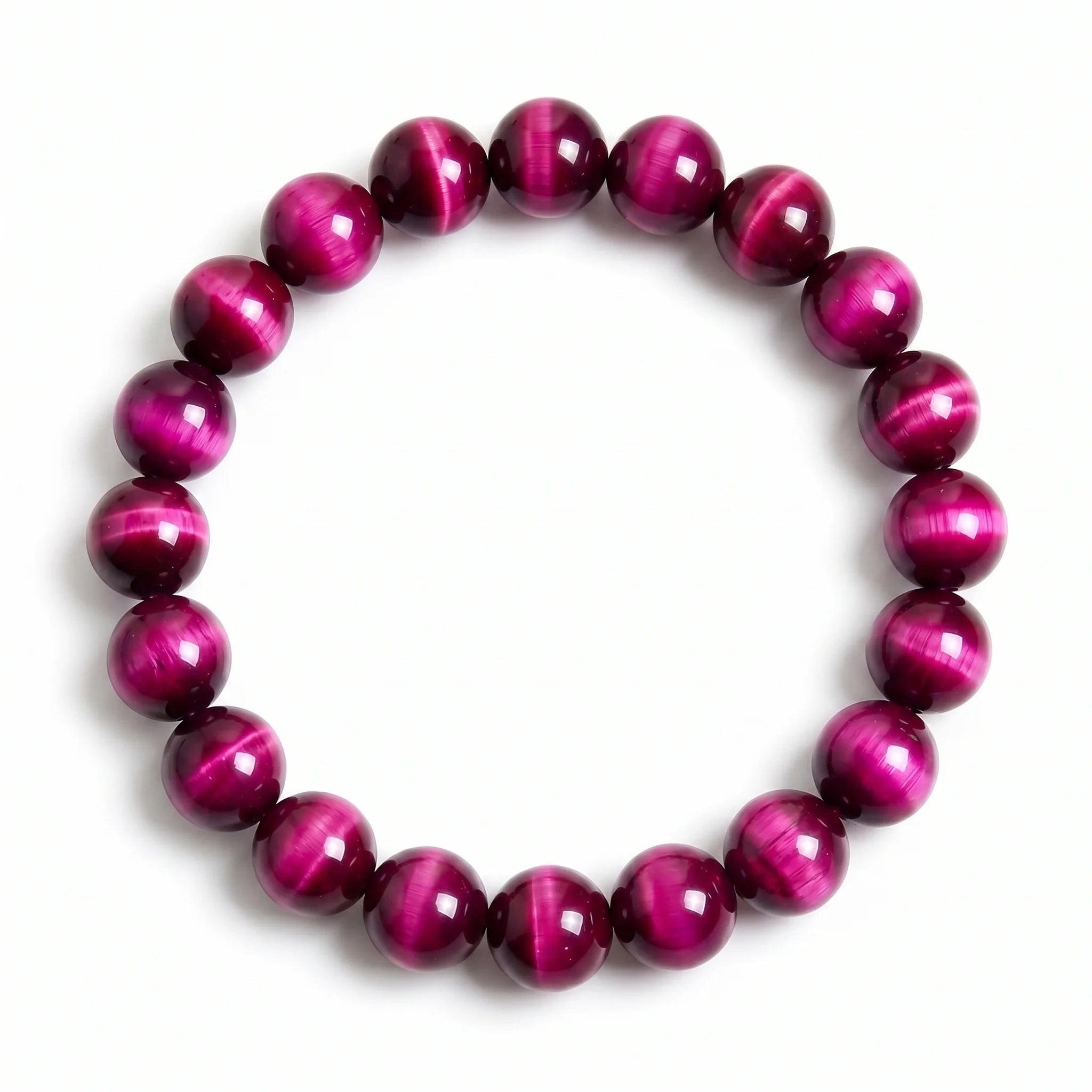 pink tiger eye bracelet natural gemstone handmade kaashir