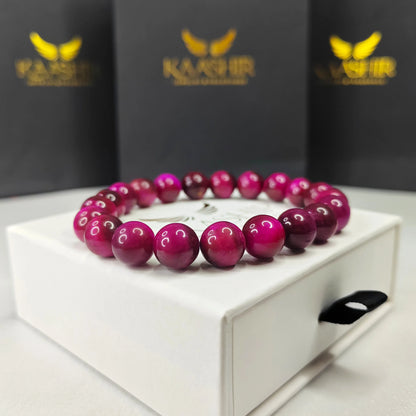 Pink Tiger Eye Stone Bracelet – Unisex Healing Crystals | Kaashir