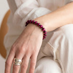 tiger eye bracelet for women pink natural gemstone heart chakra