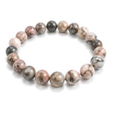 Pink Zebra Jasper Bracelet — Beaded Gemstone Calm & Courage