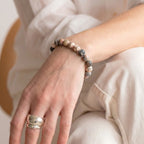 pink zebra jasper bracelet for women natural jasper crystal calm