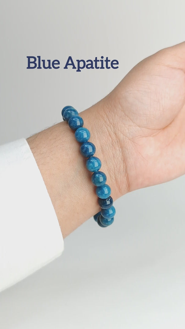 Blue Apatite Bracelet — Gemstone for Clarity & Motivation