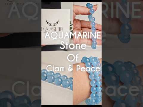 Bracelet en pierre aigue-marine Kaashir - Bijou fait main unisexe 