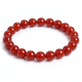 Red Agate Bracelet — Beaded Gemstone for Strength & Balance