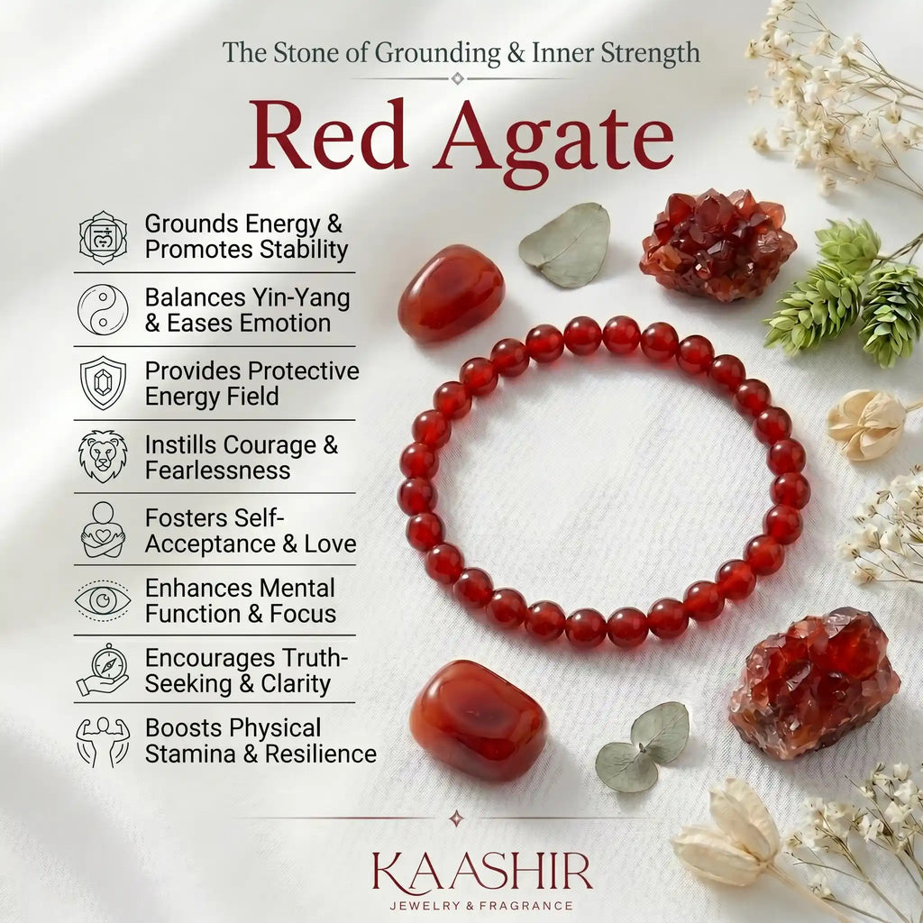 red agate bracelet benefits meaning strength root chakra grounding