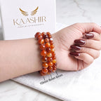 Red banded agate bracelet available in 6mm, 8mm and 10mm sizes