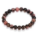 Rhodonite Bracelet —  Beaded Gemstone Self-Love & Compassion