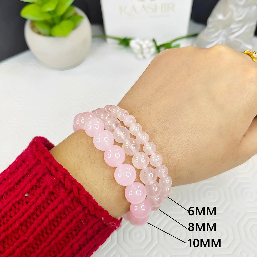 Rose Quartz Love Bracelet – Handmade Unisex Crystal | Kaashir