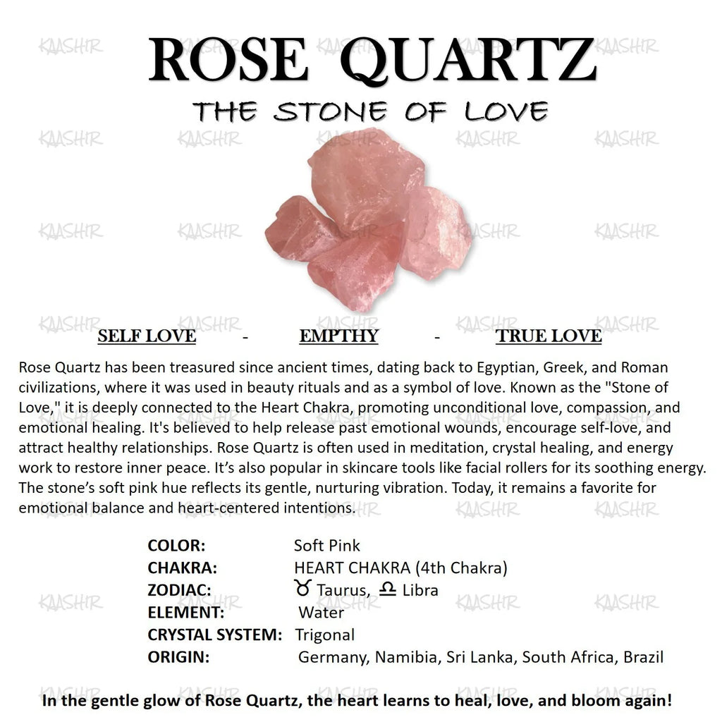 Rose Quartz Love Bracelet – Handmade Unisex Crystal | Kaashir
