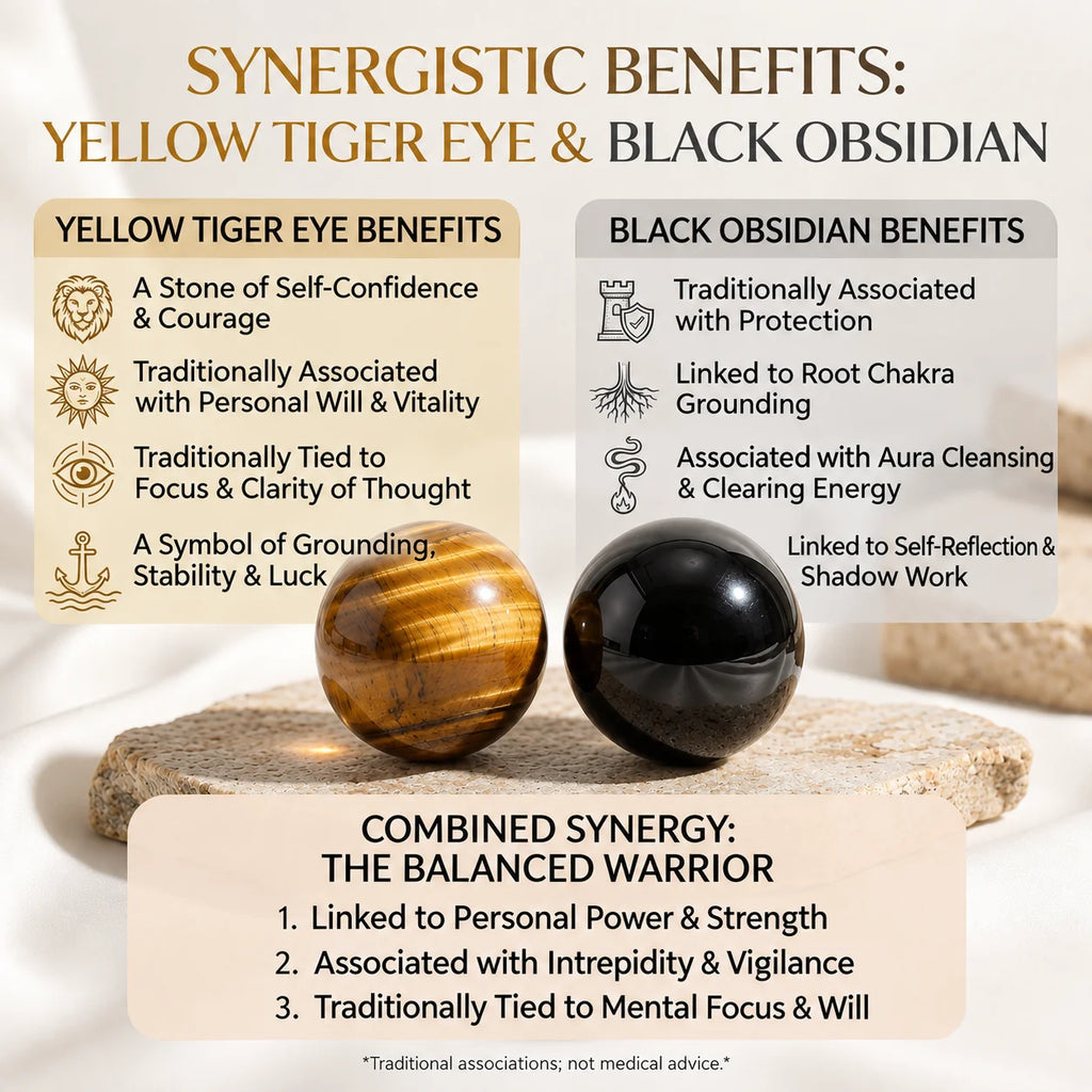 Tiger Eye and Black Obsidian bracelet traditional meaning and symbolism guide