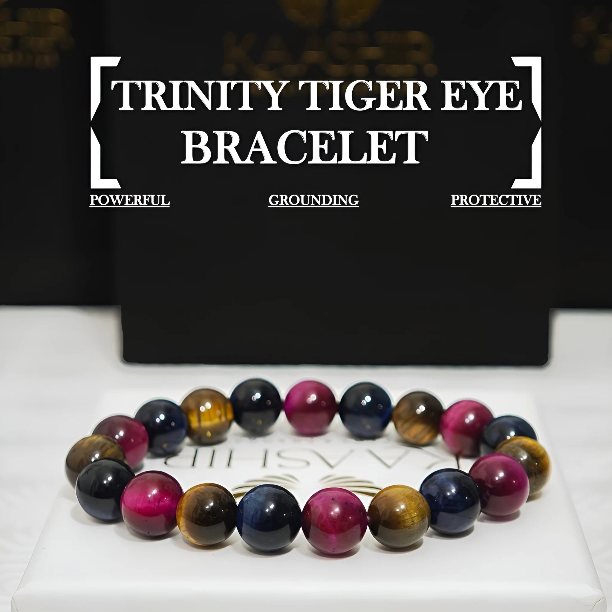 Trinity Tiger Eye Bracelet – Attract Confidence & Positive Energy