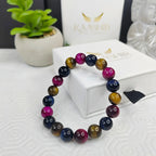 Trinity Tigers Eye Bracelet – Handmade Beaded Jewelry for Men & Women - Kaashir Jewelry & Fragrance
