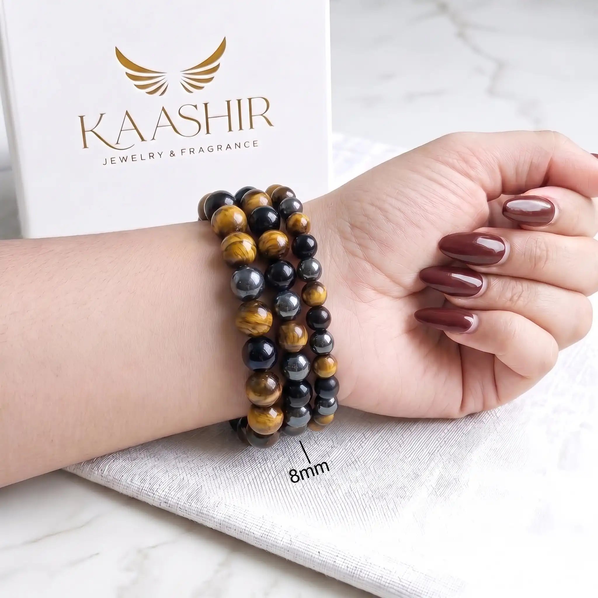 Triple protection bracelet in Kaashir gift box packaging