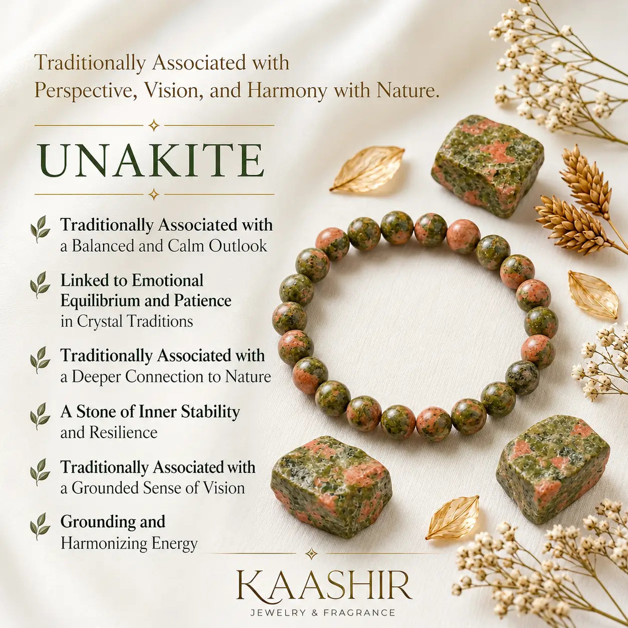 Unakite bracelet meaning perspective vision and harmony with nature